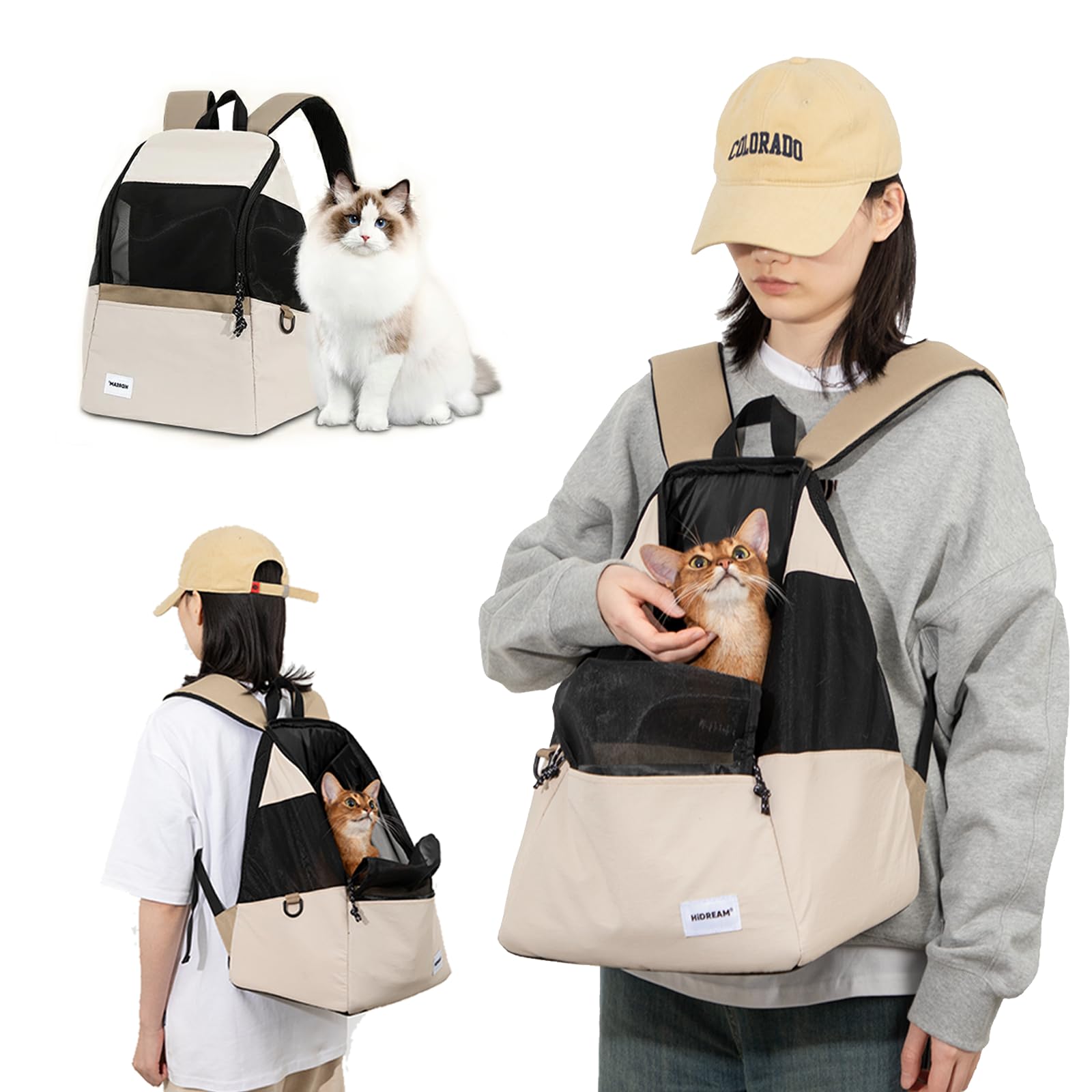 Amazon.co.jp: 猫 犬用 ペット キャリーバッグ 犬 猫用 リュック